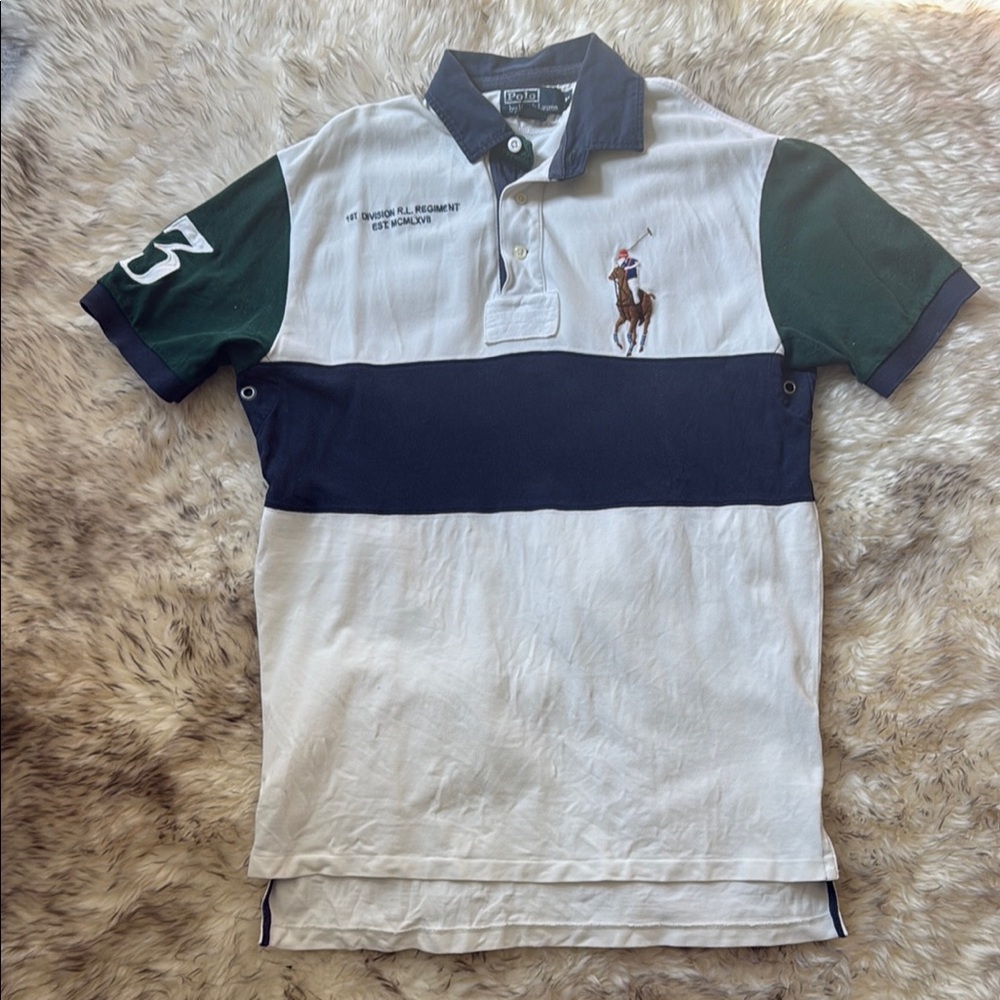 Polo by Ralph Lauren Green and White Classic Polo Shirt